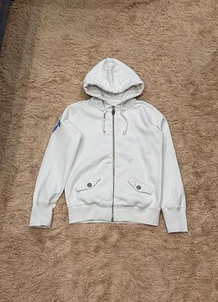 Белая кофта зипка зип худи true religion big logo california тру религион оригинал l