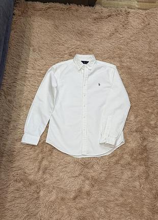 Белая рубашка polo ralph lauren поло ральф лорен оригинал m