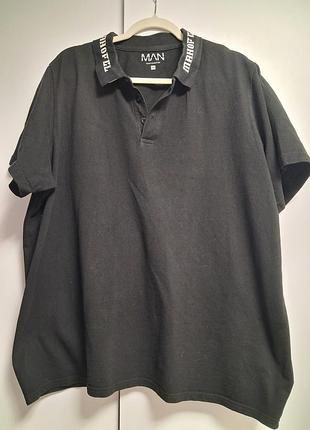 Поло чоловіче boohooman official чорне 3xl