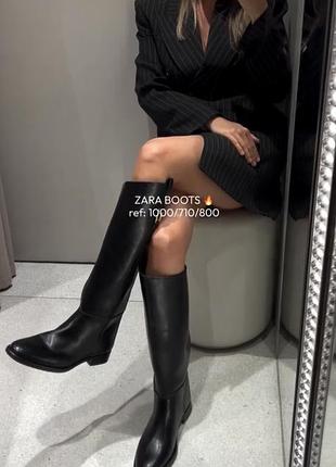 Жіночі чоботи zara чорні