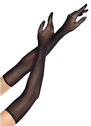 Мітенки leg avenue opera length fishnet gloves black one size sexstyle