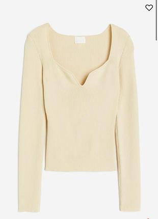 Лонгслів в рубчик h&m