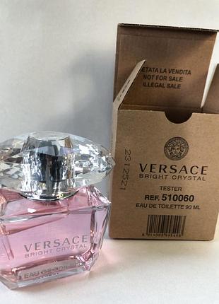 Versace bright crystal  eau de toilette 90 ml.
оригінальний тестер/технічна коробка.