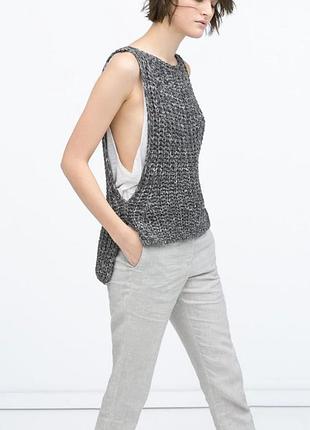 Вʼязаний жилет zara m