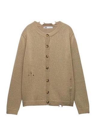 Бежевий кардиган zara