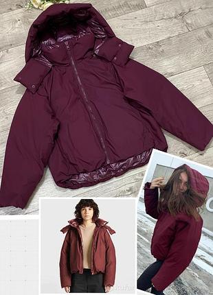 Теплая куртка, курточка оверсайз, пуффер uniqlo, р.xs-m