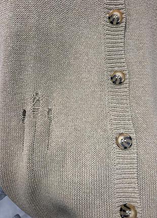 Бежевий кардиган zara 3