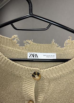 Бежевий кардиган zara 4