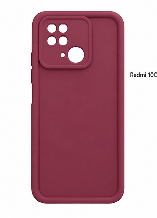 Чохол redmi 10c силіконовий бордовий