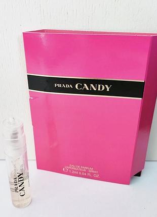 Пробник парфумованої води prada candy для жінок 1.2мл