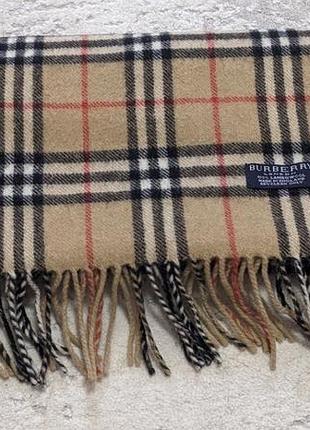 Шарф унісекс burberry у клітинку бежевий