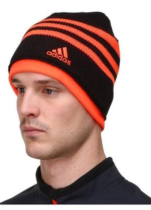 Тепла двостороння шапка adidas winter sport beanie sp5 фото