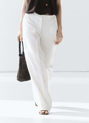 Жіночі брюки massimo dutti, білі