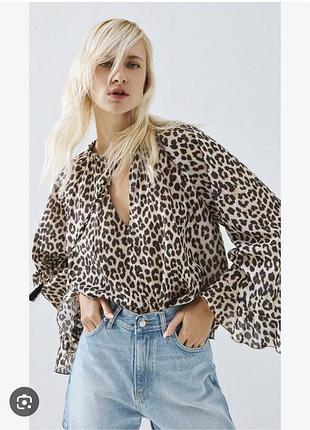 Красивая блуза в леопардовый принт h&amp;m