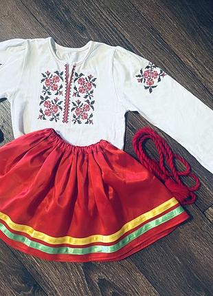Вишиванка ,спідниця та пояс р 116-122