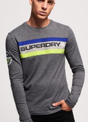 Мужская кофта, лонгслив, superdry, l