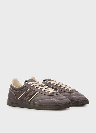Кеди tommy hilfiger, шкіряні коричневі кеди tommy hilfiger, tommy jeans leather skater sneaker brown
