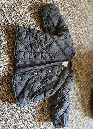 Куртка для дівчаток zara стьобана чорна