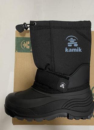 Чоботи для хлопчиків kamik сноубутси чорні, розмір 31, довжина устілки 18.6 см