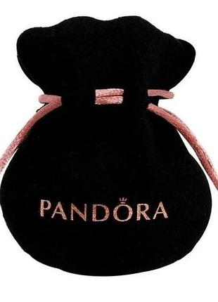 Мішечок пандора pandora для прикрас чорний бархатний з логотипом новий упакування для каблучки браслета сережок намиста кулонів ланцюг шармів намистин