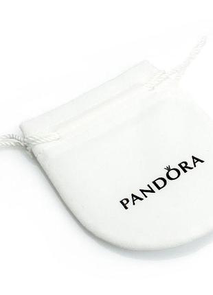 Мішечок пандора pandora для прикрас білий бархатний з логотипом новий упакування для каблучки браслета сережок намиста кулонів ланцюг шармів намистин