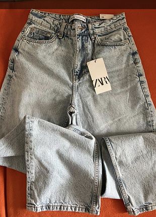 Голубые джинсы zara 2