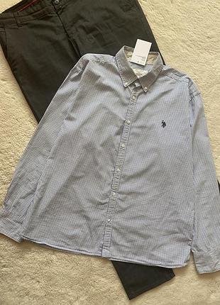 Us polo assn чоловіча сорочка в клітинку, сорочка