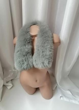 Натуральный мех на капюшон или воротник песец совершенно новый на подкладке