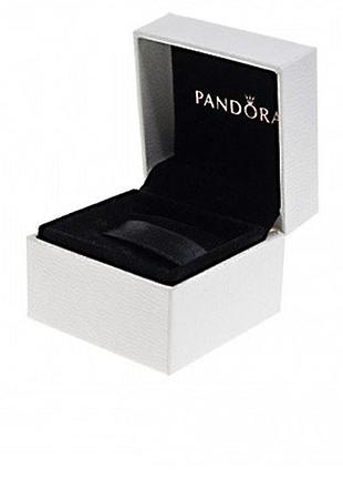 Коробка пандора pandora для прикрас біла з чорним з логотипом новий упакування для каблучки браслета сережок намиста кулонів ланцюг шармів намистин