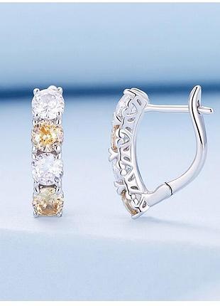 Серьги "champagne and diamonds"