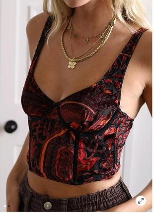 Жіночий корсетний топ urban outfitters bella paisley
