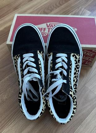 Кеди жіночі vans леопардові чорні 36 розмір