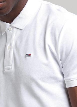 Tommy hilfiger чоловіче поло, біле поло