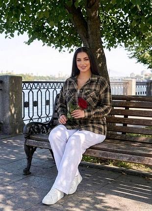 Сорочка фланелева з довгим рукавом бордовий 1 50-54 — ‼️заміри в описі‼️ кофейный, 3xl-4xl, 56-58