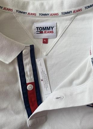 Tommy hilfiger чоловіче поло, біле поло 10