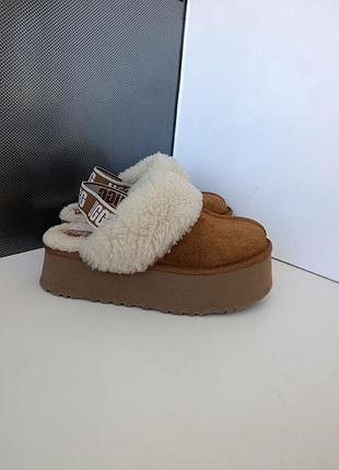 Оригінальні уггі тапочки ugg funkette chestnut — розмір 40 (26 см)