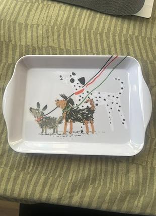 Невелика таця ulster weavers dog days scatter tray, виготовлена з меламіну та поліпропилену з ілюстрацією кумедних собак