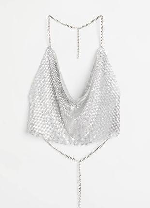 Сріблястий топ кольчуга h&m 3