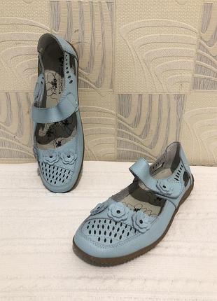 Нові шкіряні перфоровані туфлі літні сандалії dr lightfoot comfort concept розмір 41-42 (устілка 27 см)