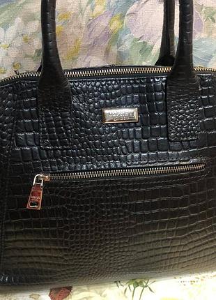 Шкіряна сумка osprey london тиснення крокодил (натуральна шкіра, англія)
