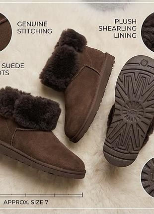 Оригінальні уггі ugg з натуральним хутром (шоколад)