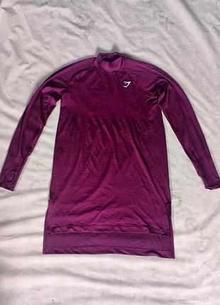 Женский спортивный удлиненный бесшовный лонгслив gymshark