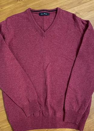 Брендовий вовняний пуловер светр james pringle 100% woolmark шерсть розм. s