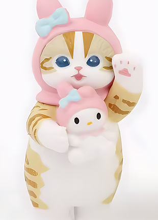 Фигурка sanrio mofusand кот в костюме хеллоу китти hello kitty 6 см ch hk c 06