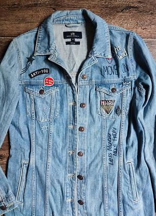 Джинсовий жакет // джинсовий піджак // ltb genuine denim co / подовжений 🍁 розмір s/m