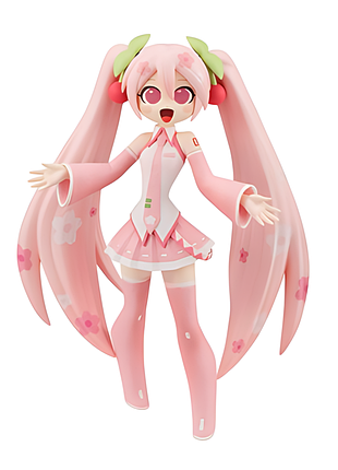 Фигурка furyu tokyo:cartoony hatsune miku хацунэ мику sakura miku сакура мику 16 см fr tc sm 16