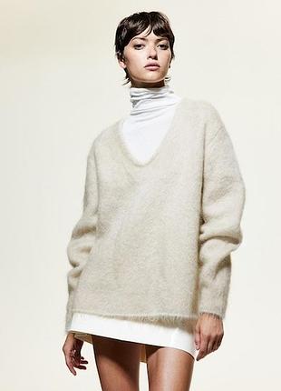 Светр h&m premium selection бежевий, розмір m, вовна, мохер