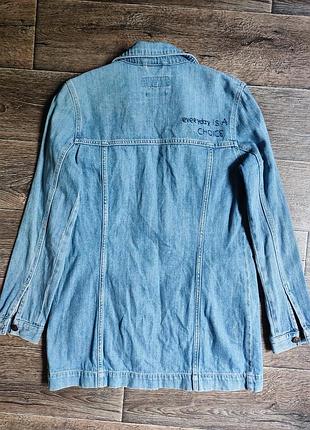 Джинсовый жакет\ джинсовый пиджак <b genuine denim co / удлиненный/приталенный 🍁 размер s/m 9
