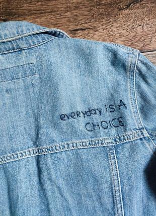 Джинсовый жакет\ джинсовый пиджак <b genuine denim co / удлиненный/приталенный 🍁 размер s/m 10