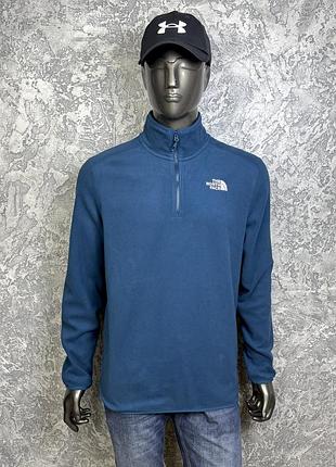 The north face кофта толстовка l размер флисовая синяя